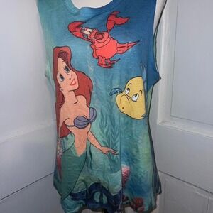 Disney‎ The Little Mermaid Ariel Sebastian Flounder Graphic Tank Top